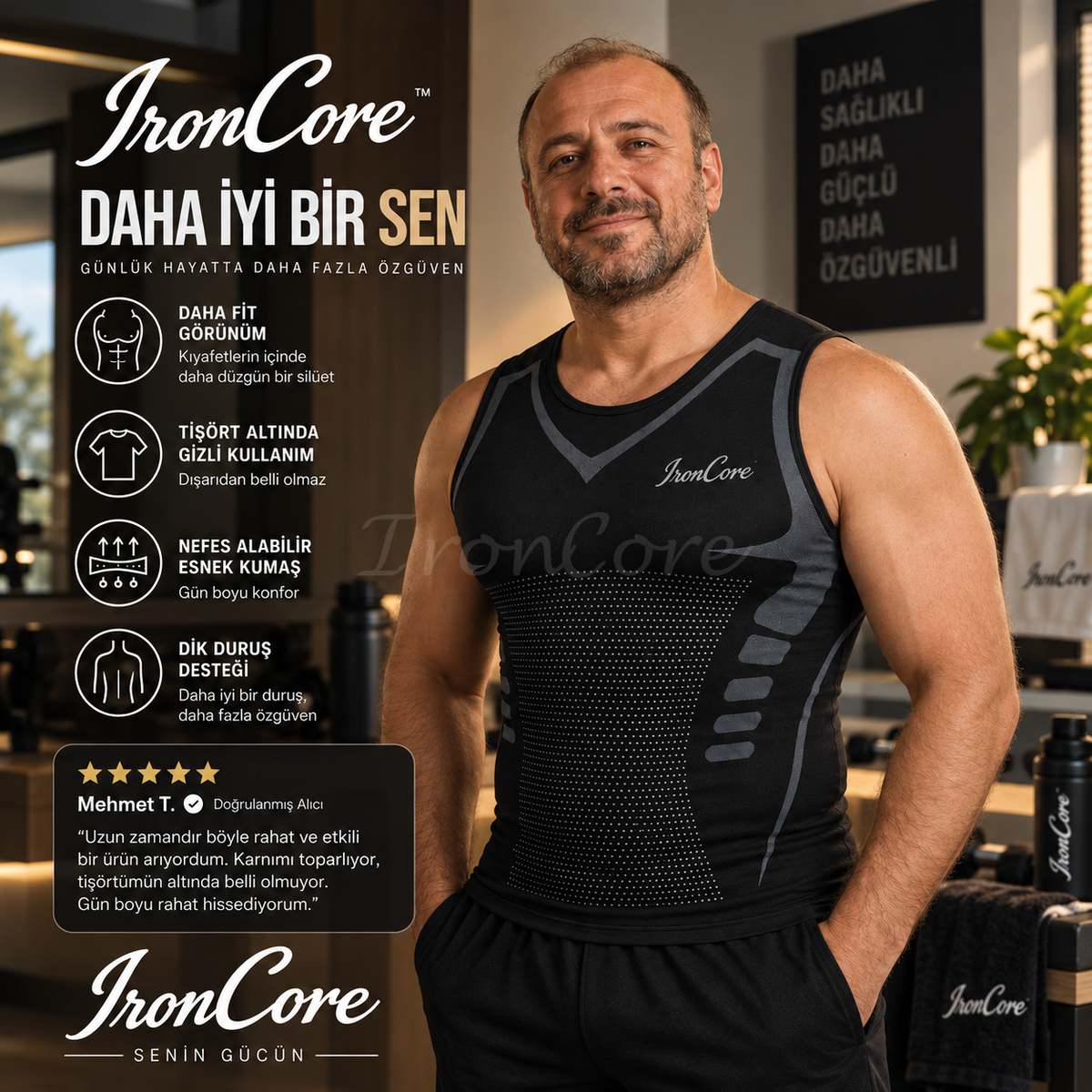 IronCore | Anında Toparlayan Fit Görünüm Atleti
