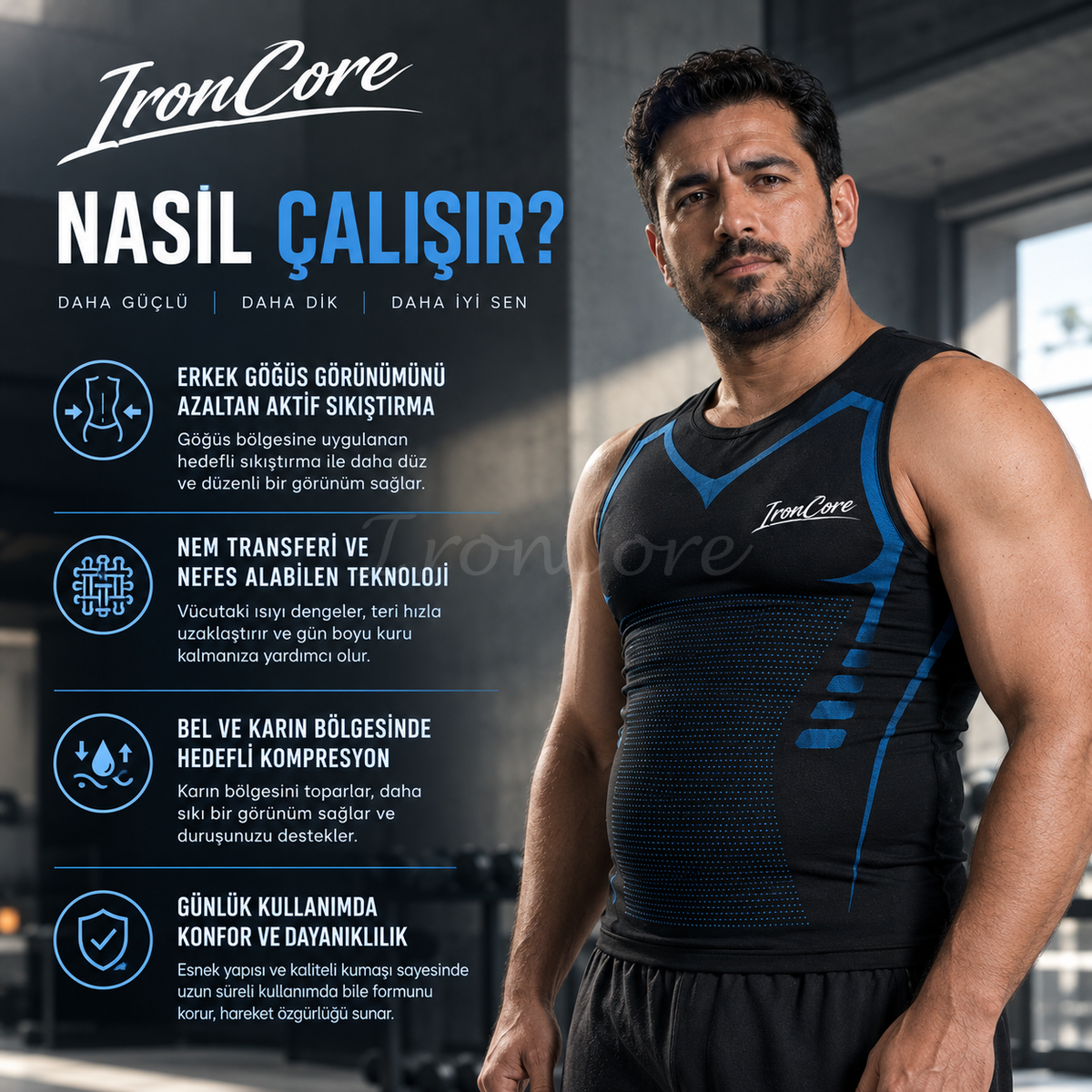 IronCore | Anında Toparlayan Fit Görünüm Atleti