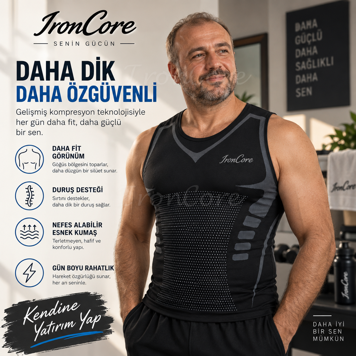 IronCore | Anında Toparlayan Fit Görünüm Atleti